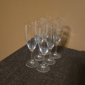 6pc Champagne Flukes